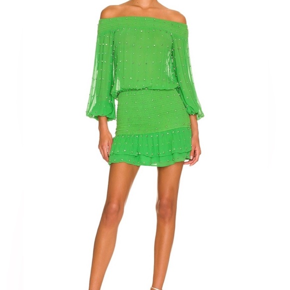 Retrofete Embellished Silk Chiffon Dress. Only worn once for a few hours! - Picture 1 of 5